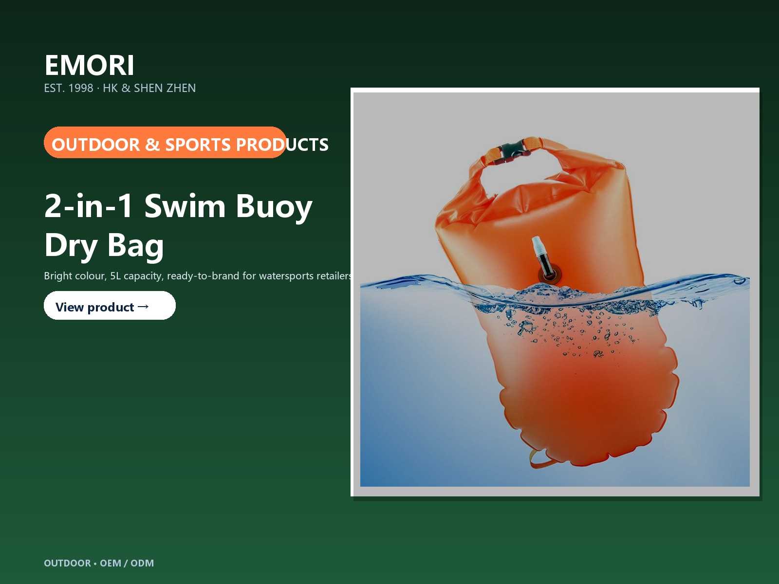 Emori 2 In 1 Swim Buoy Dry Bag — promotional product