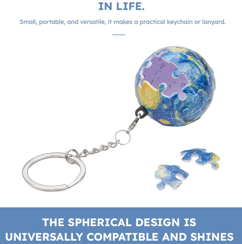 3D Puzzle keychain detail 3