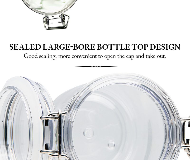 Bail Closure PET Cosmetic Jars for Skincare detail 3