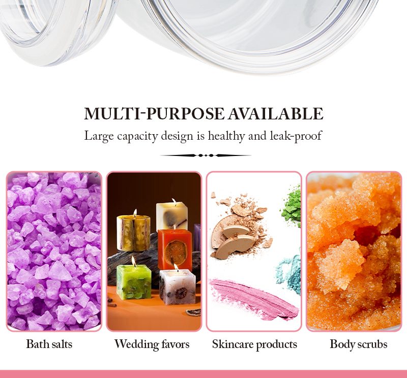 Bail Closure PET Cosmetic Jars for Skincare detail 4