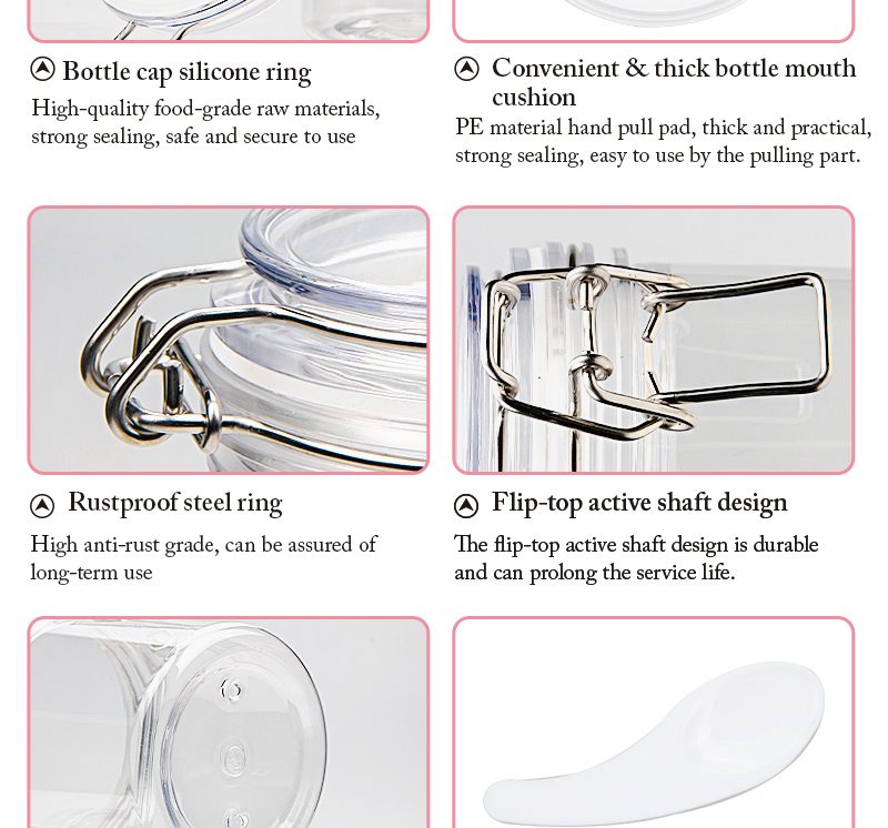 Bail Closure PET Cosmetic Jars for Skincare detail 7