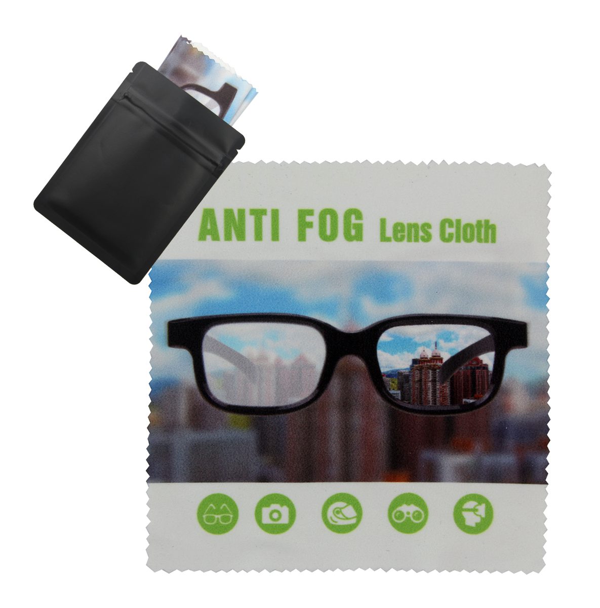 Anti-fog Lens Cloth (+Black Laminated Plastic Bag)