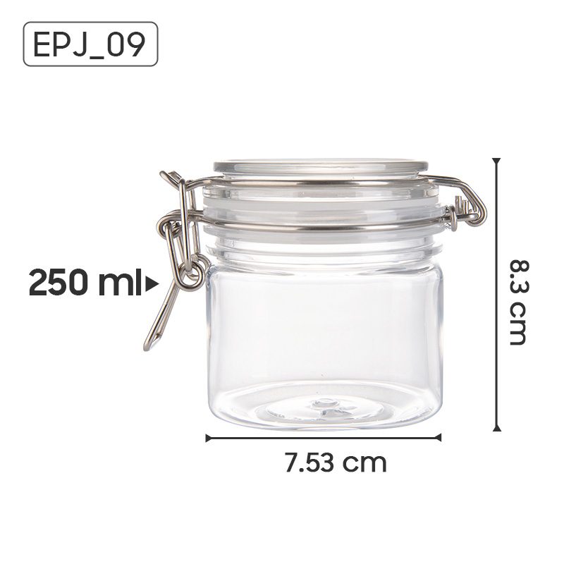 Bail Closure PET Cosmetic Jars for Skincare