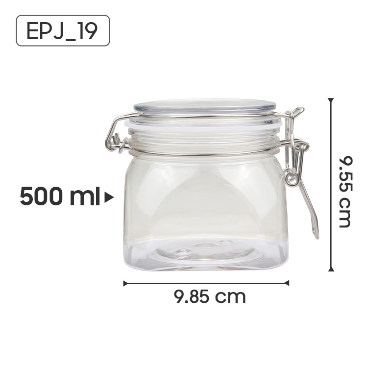Bail Closure PET Cosmetic Jars for Skincare