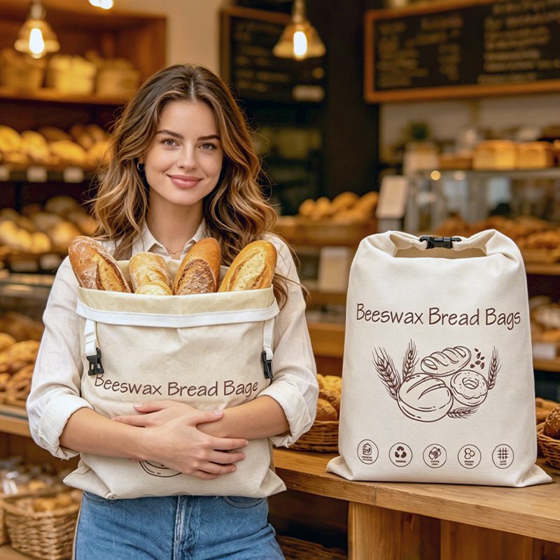 Reusable Beeswax Bread Bags
