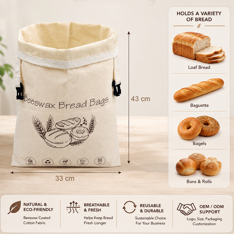 Reusable Beeswax Bread Bags photo 2