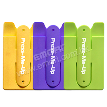 Silicone Mobile Card Pocket with Stand photo 4