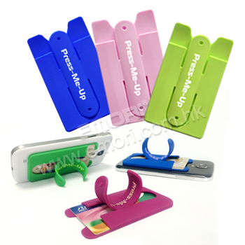 Silicone Mobile Card Pocket with Stand photo 3